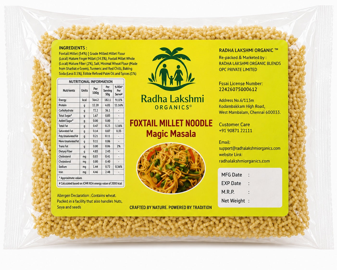 FOXTAIL MILLET NOODLE - Magic Masala - 60gms