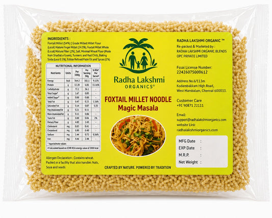 FOXTAIL MILLET NOODLE - Magic Masala  - 60gms